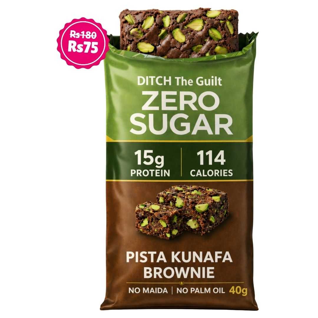Dubai Pista Kunafa • 15g Protein • Sugar Free High Protein Brownie • 40g