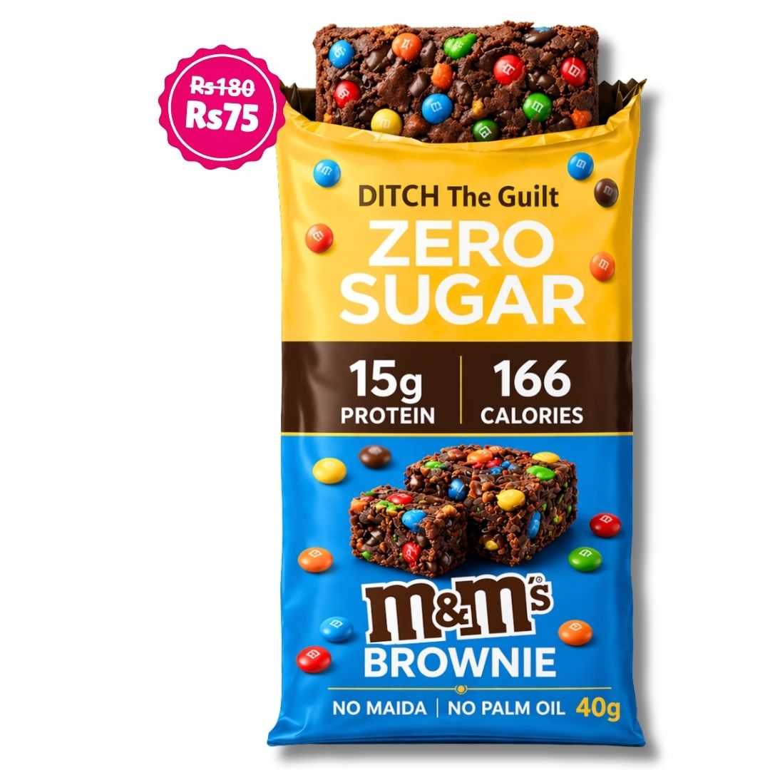 M&M Protein Brownie • 15g Protein • Sugar Free High Protein Brownie • 40g