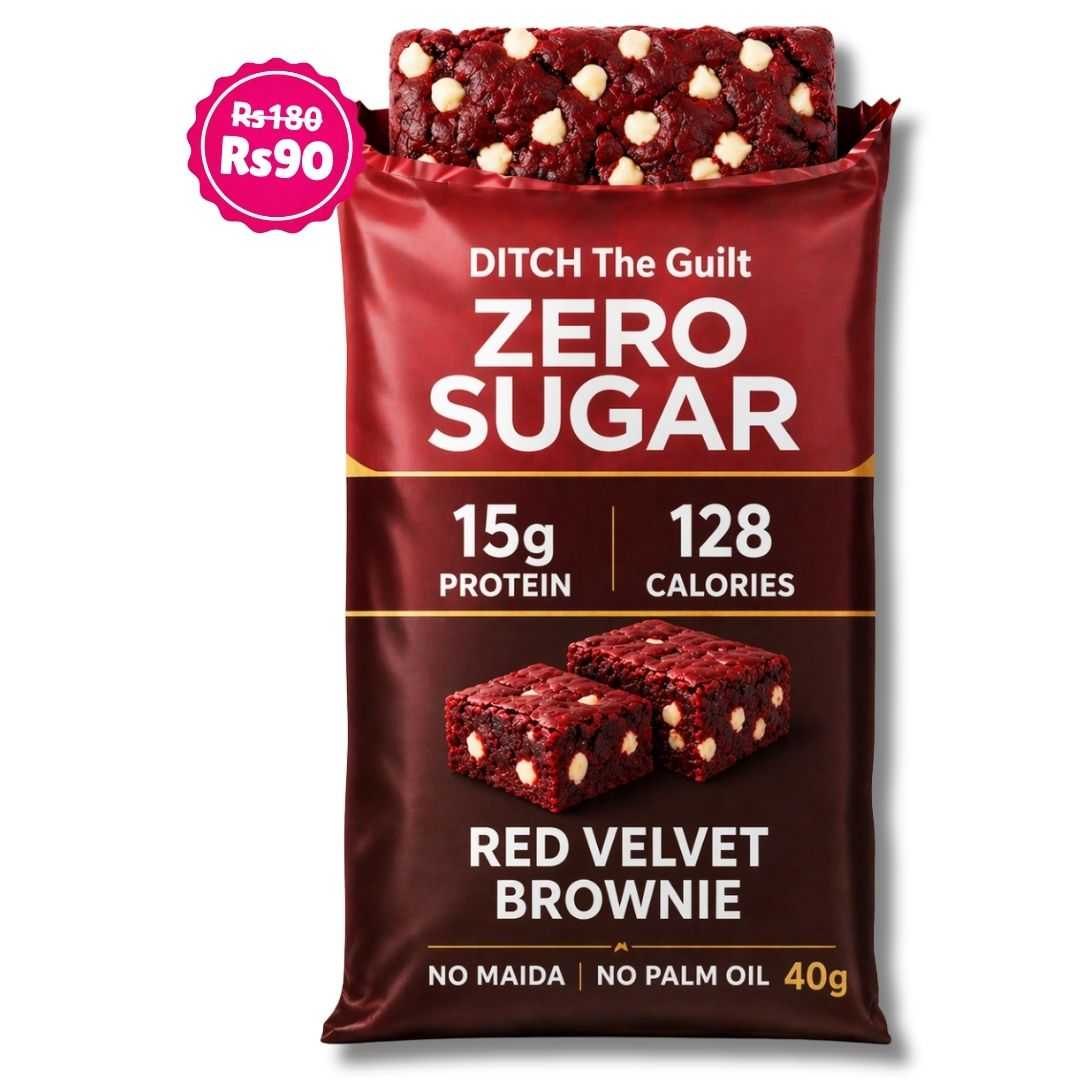 Red Velvet Protein Brownie ⢠15g Protein ⢠Sugar Free High Protein Brownie ⢠40g